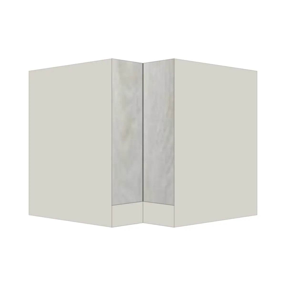 Contemporary lazy susan corner base cabinet, Artisan White Oak door, L-Box (Luxury)