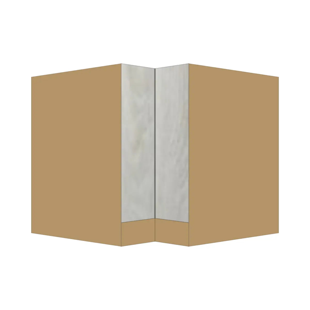 Contemporary lazy susan corner base cabinet, Artisan White Oak door, P-Box (Prestige)