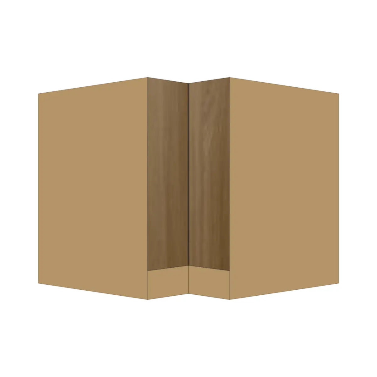 Contemporary lazy susan corner base cabinet, Barcelona Dark Oak door, P-Box (Prestige)