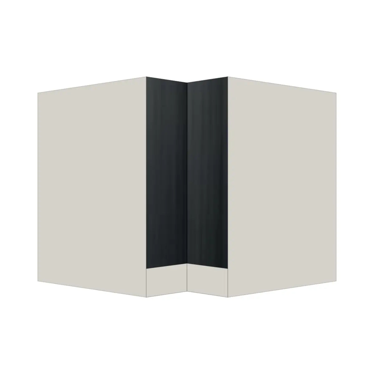 Contemporary lazy susan corner base cabinet, Black Grain door, L-Box (Luxury)