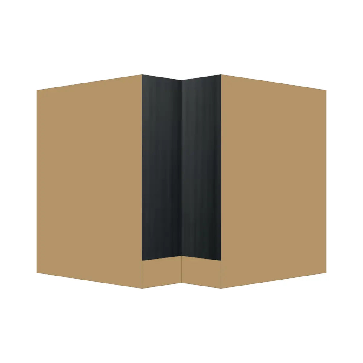 Contemporary lazy susan corner base cabinet, Black Grain door, P-Box (Prestige)