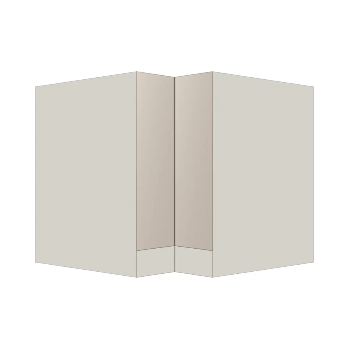 Contemporary lazy susan corner base cabinet, Cashmere Gray door, L-Box (Luxury)