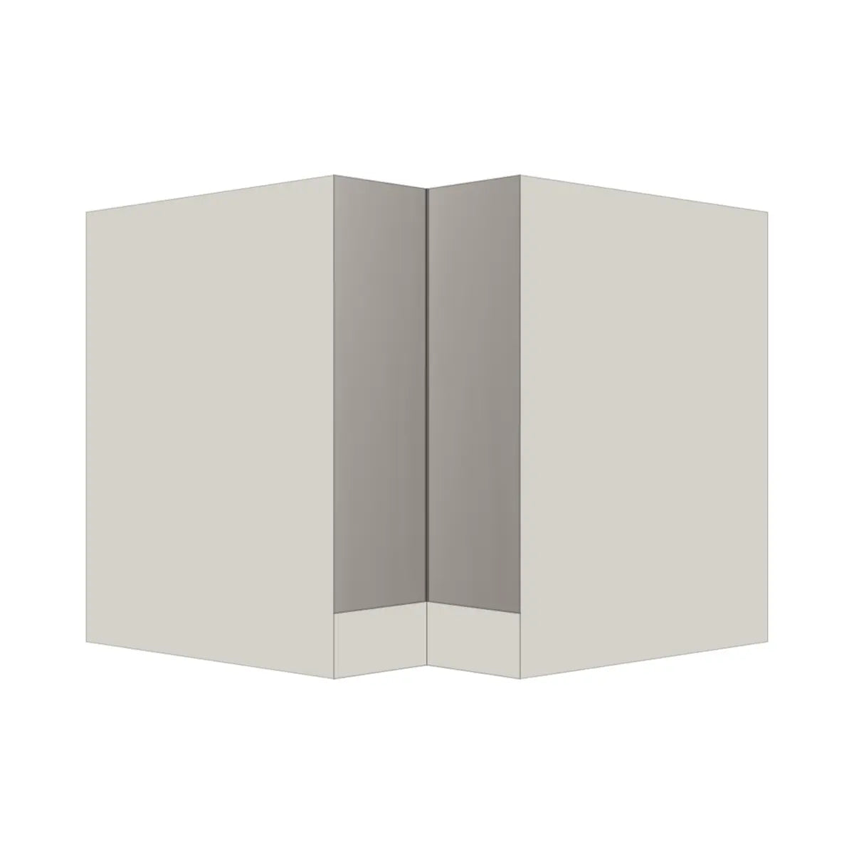 Contemporary lazy susan corner base cabinet, Fog Oak door, L-Box (Luxury)
