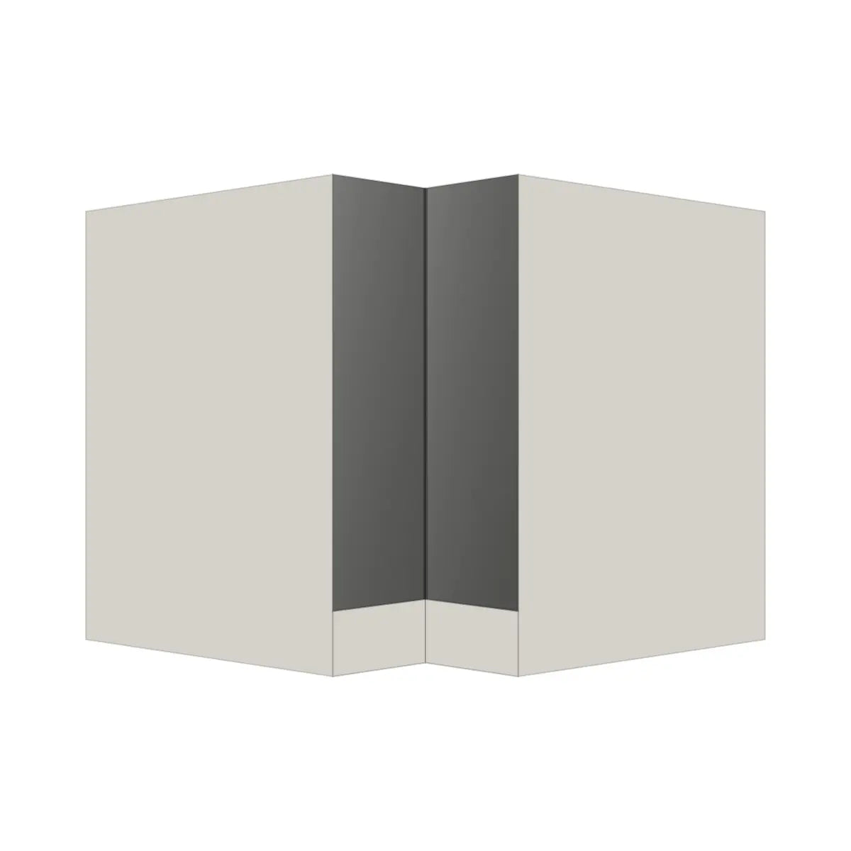 Contemporary lazy susan corner base cabinet, Glossy Gray door, L-Box (Luxury)