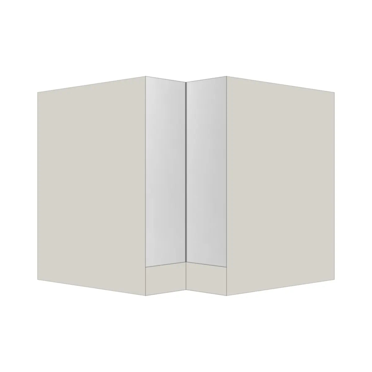 Contemporary lazy susan corner base cabinet, Glossy White door, L-Box (Luxury)