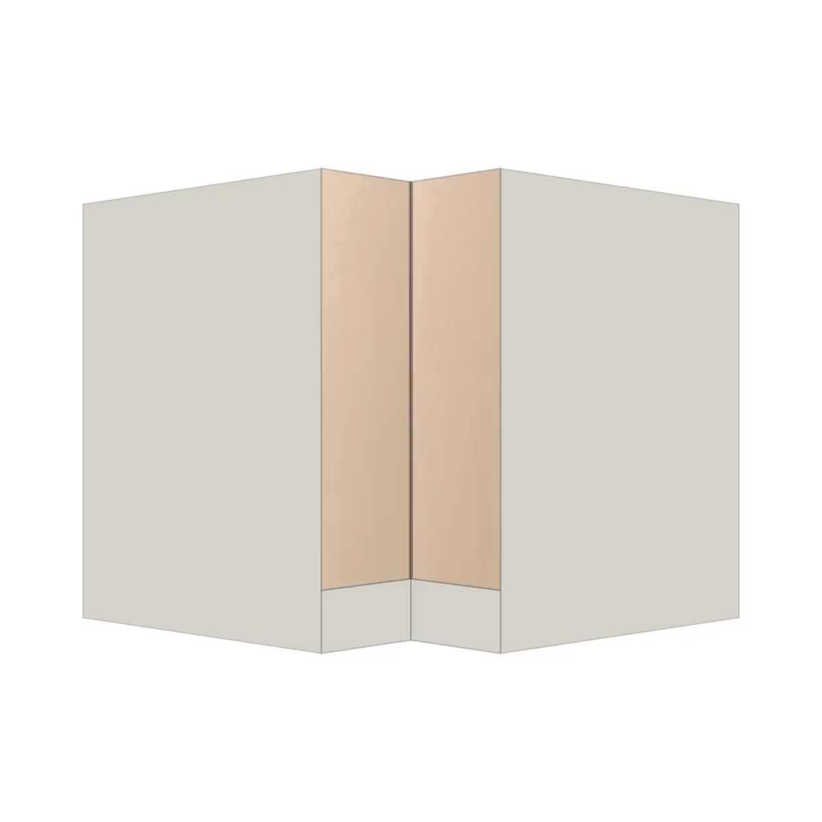 Contemporary lazy susan corner base cabinet, Maine Oak door, L-Box (Luxury)