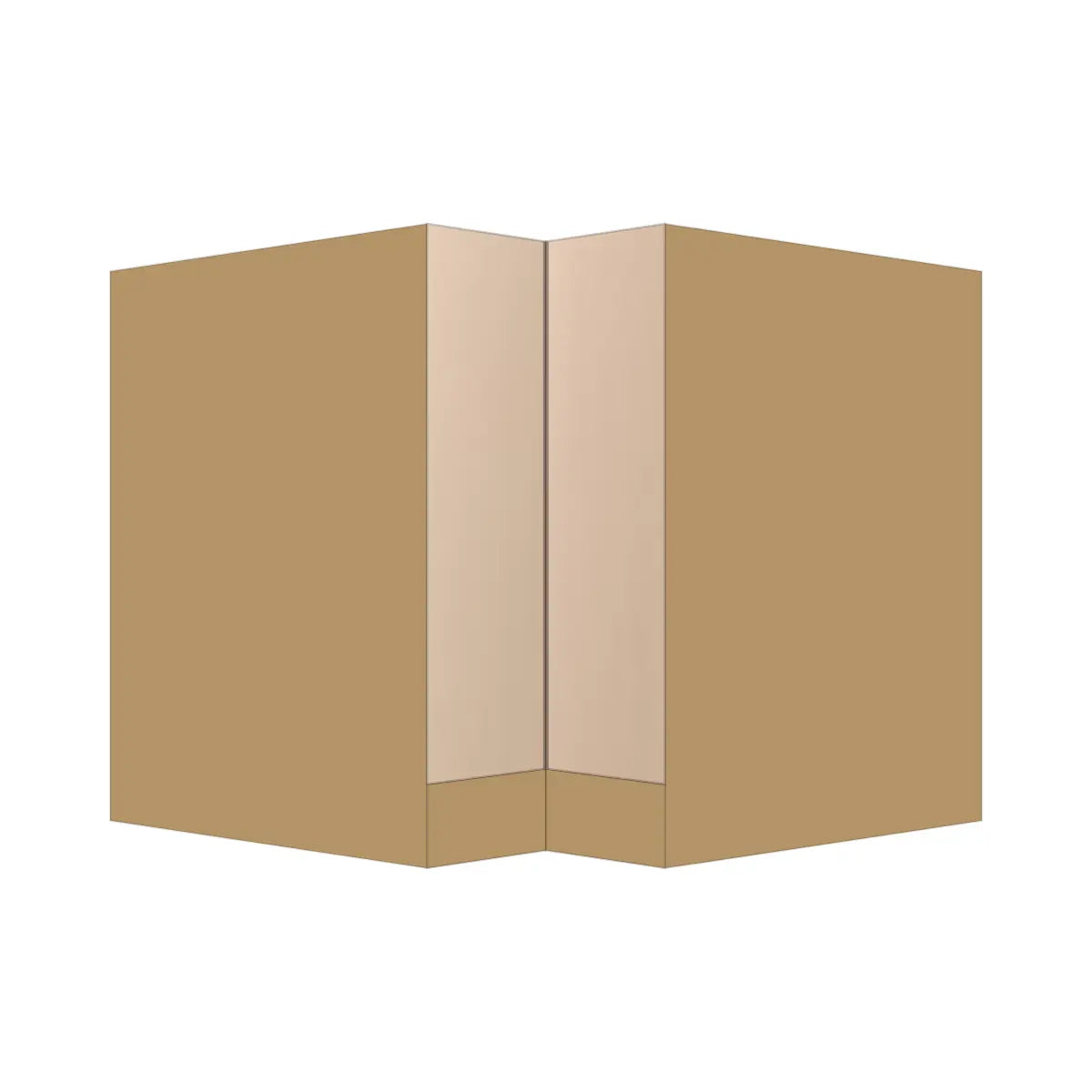 Contemporary lazy susan corner base cabinet, Maine Oak door, P-Box (Prestige)