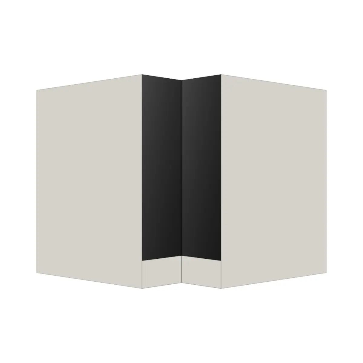 Contemporary lazy susan corner base cabinet, Matte Black door, L-Box (Luxury)