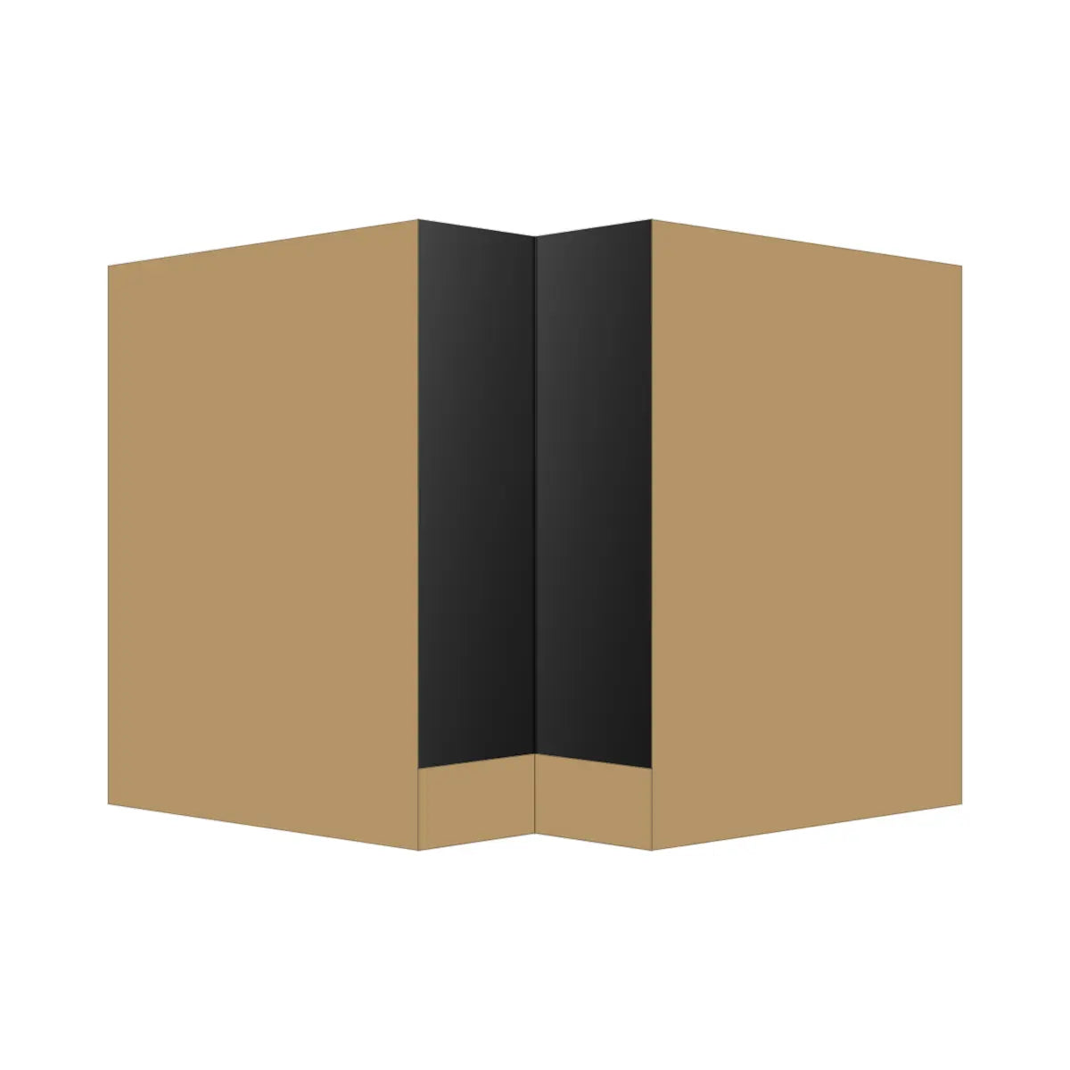 Contemporary lazy susan corner base cabinet, Matte Black door, P-Box (Prestige)