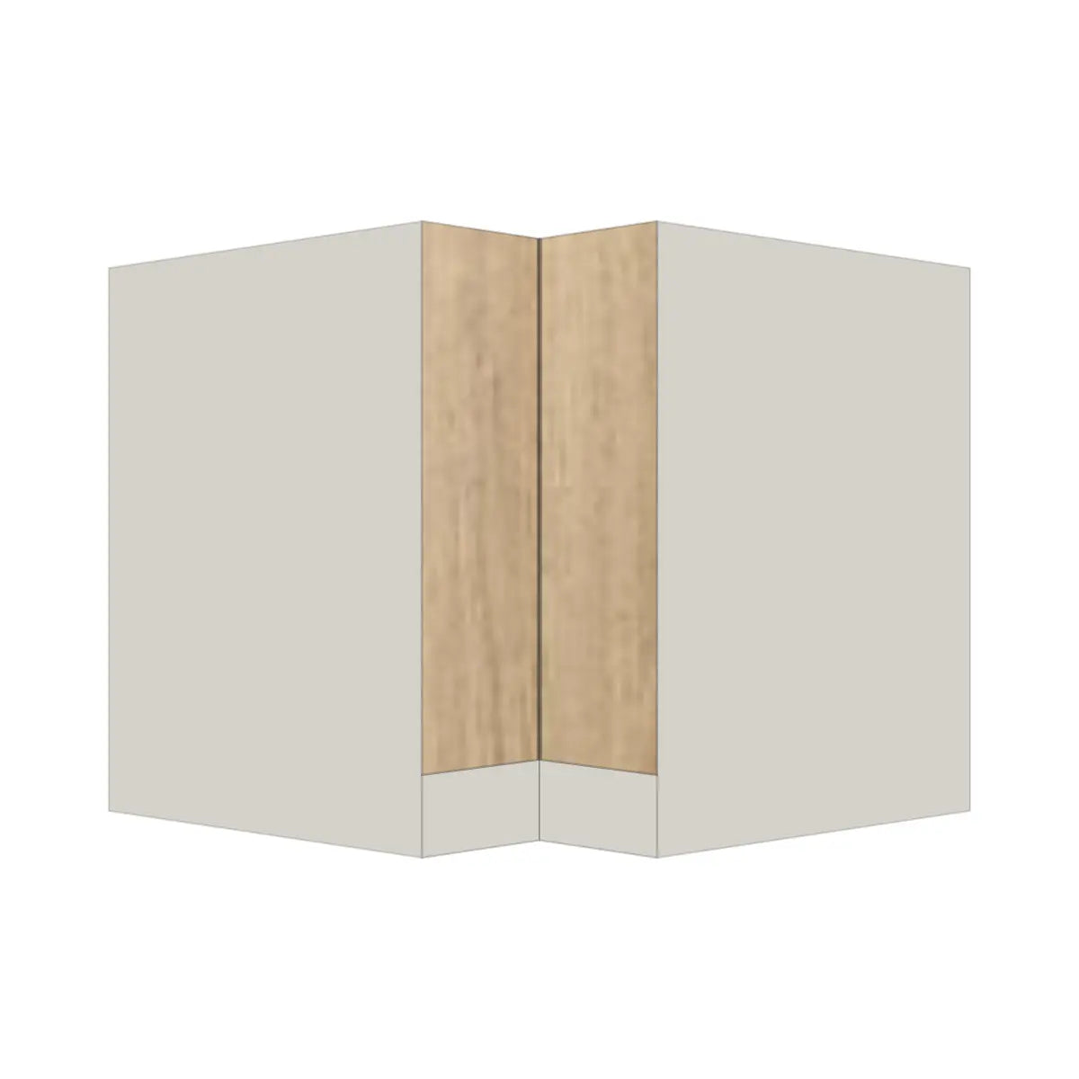 Contemporary lazy susan corner base cabinet, Modern Oak door, L-Box (Luxury)