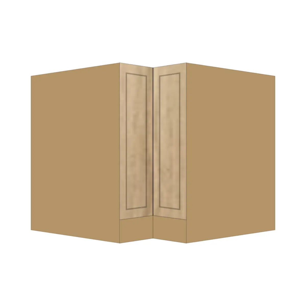 Contemporary lazy susan corner base cabinet, Modern Oak Shaker door, P-Box (Prestige)