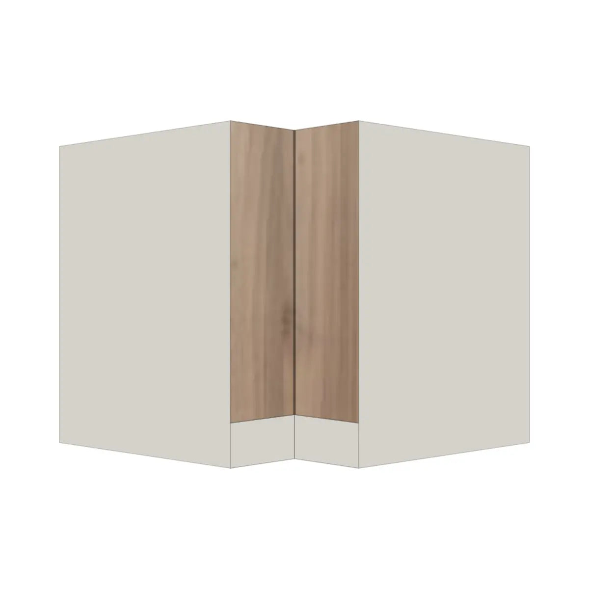 Contemporary lazy susan corner base cabinet, Moonnut door, L-Box (Luxury)