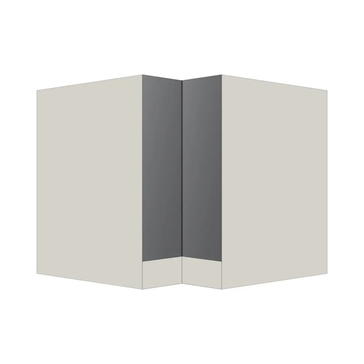 Contemporary lazy susan corner base cabinet, Prime Matte Grey door, L-Box (Luxury)