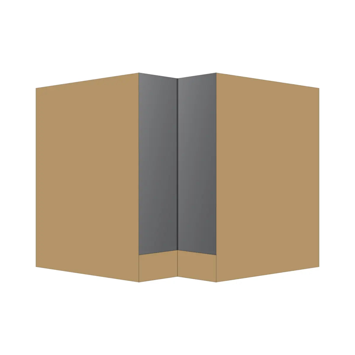 Contemporary lazy susan corner base cabinet, Prime Matte Grey door, P-Box (Prestige)