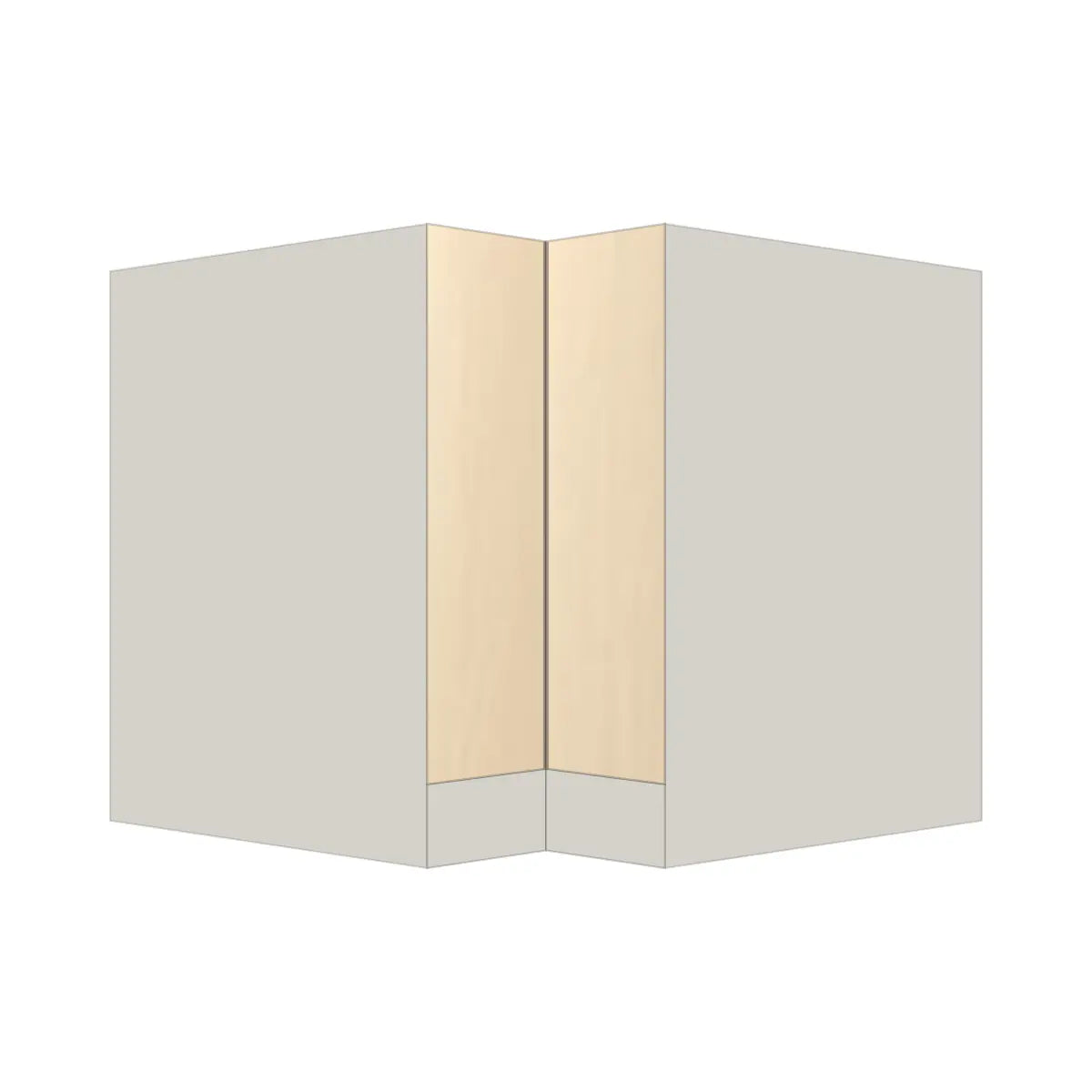 Contemporary lazy susan corner base cabinet, Riva Oak door, L-Box (Luxury)