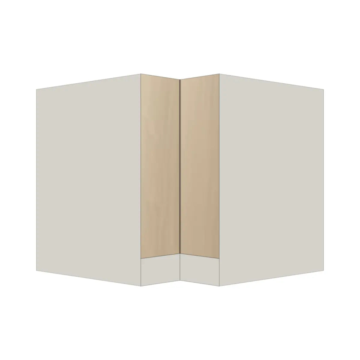 Contemporary lazy susan corner base cabinet, Swiss Walnut door, L-Box (Luxury)