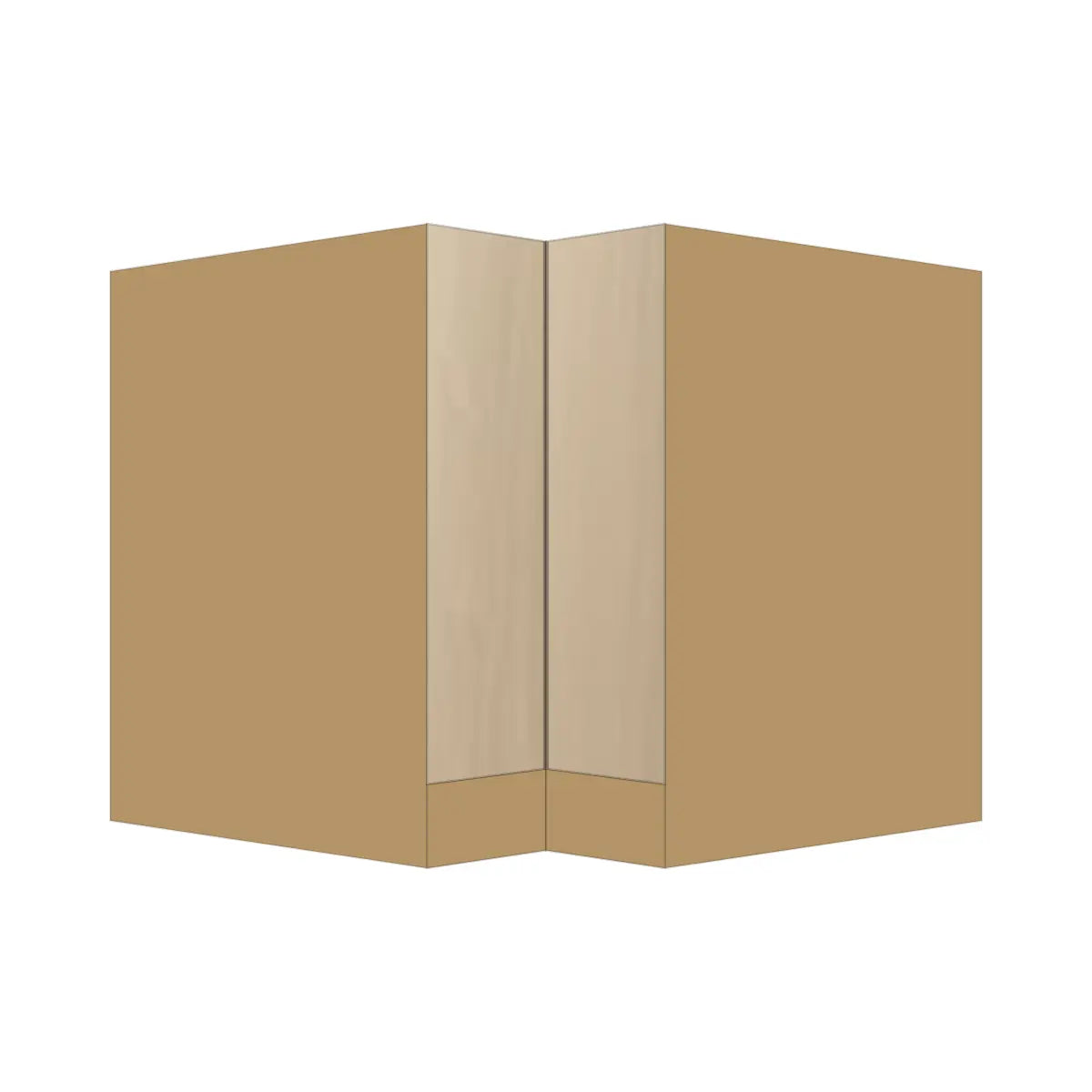Contemporary lazy susan corner base cabinet, Swiss Walnut door, P-Box (Prestige)