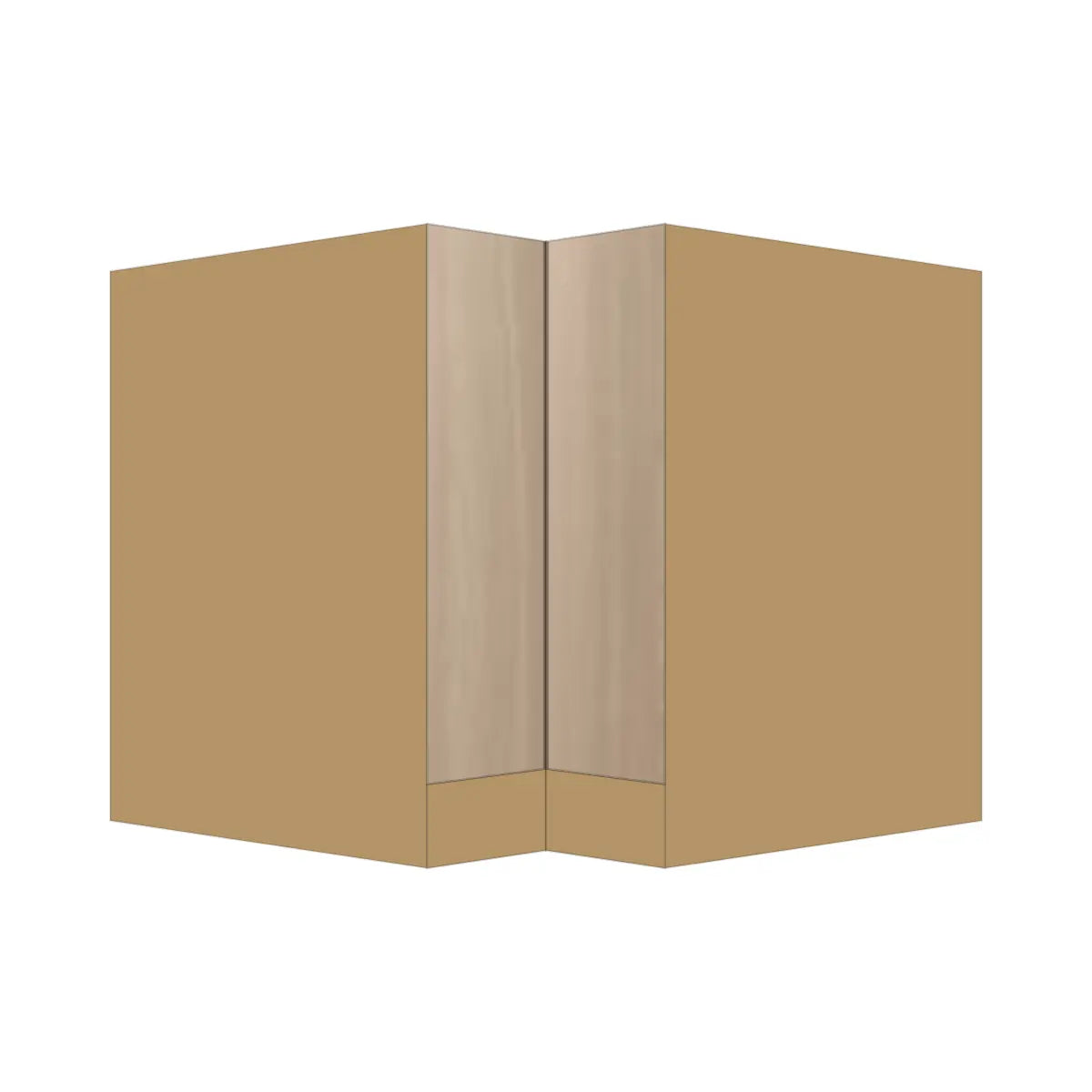 Contemporary lazy susan corner base cabinet, Vanilla Oak door, P-Box (Prestige)