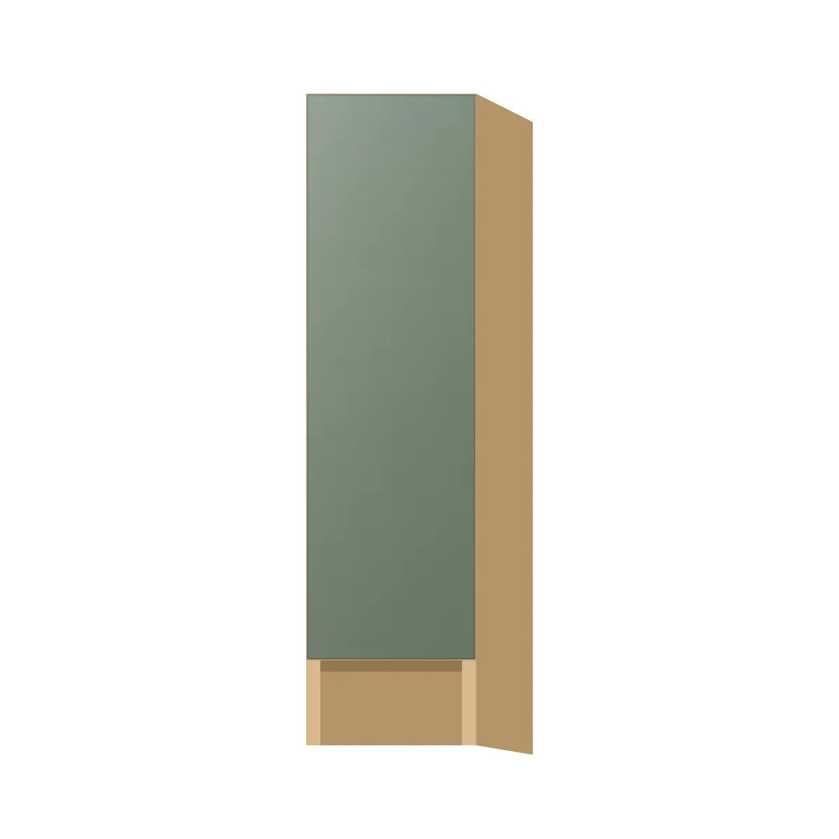 Contemporary spice pull-out base cabinet, Bean Paste Green door, P-Box (Prestige)