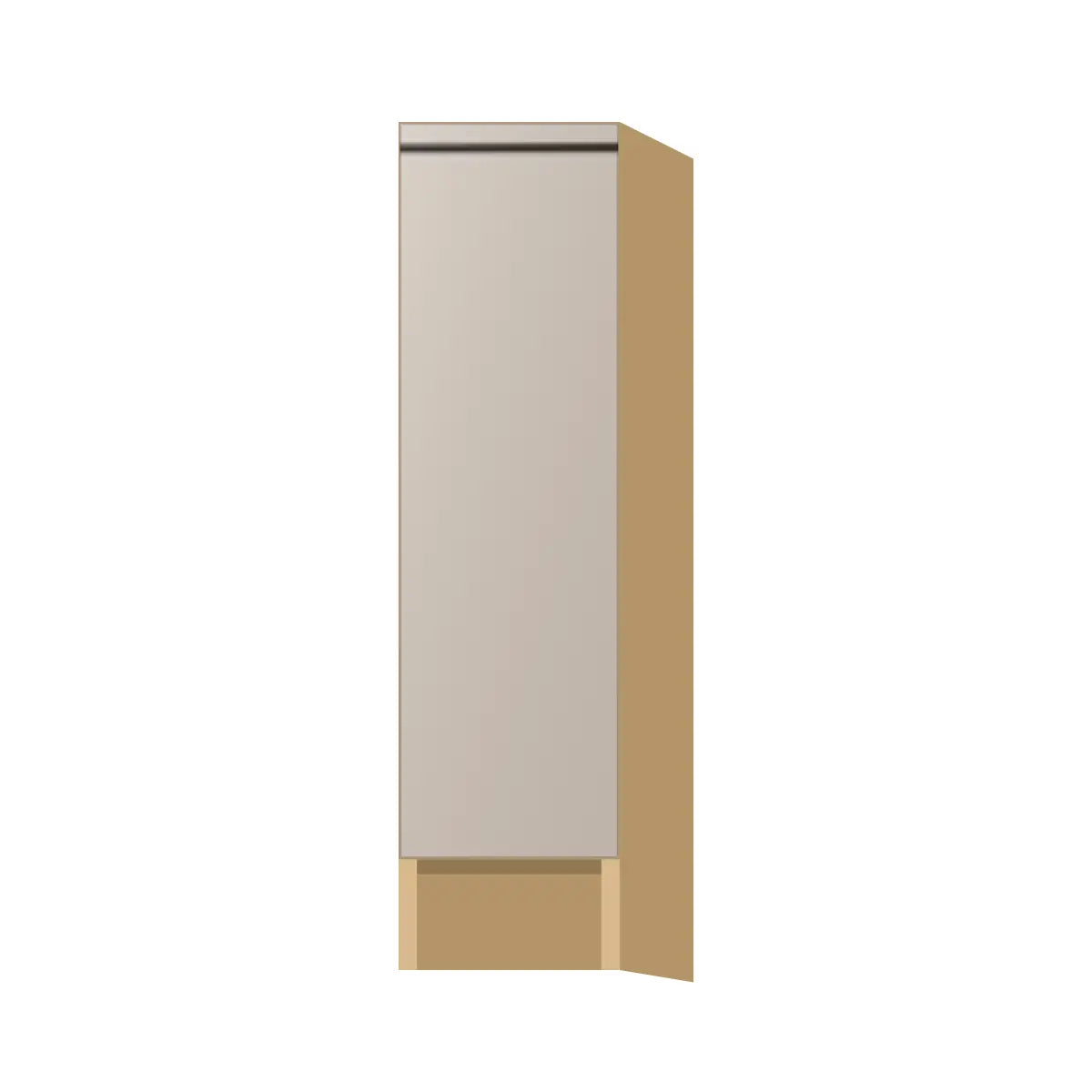 Contemporary spice pull-out base cabinet, Cashmere Gray door, P-Box (Prestige)