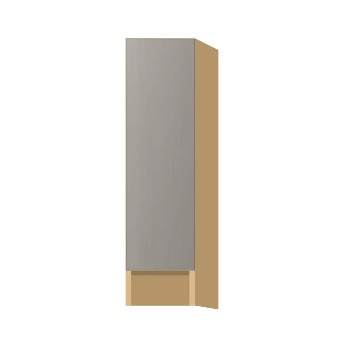 Contemporary spice pull-out base cabinet, Fog Oak door, P-Box (Prestige)
