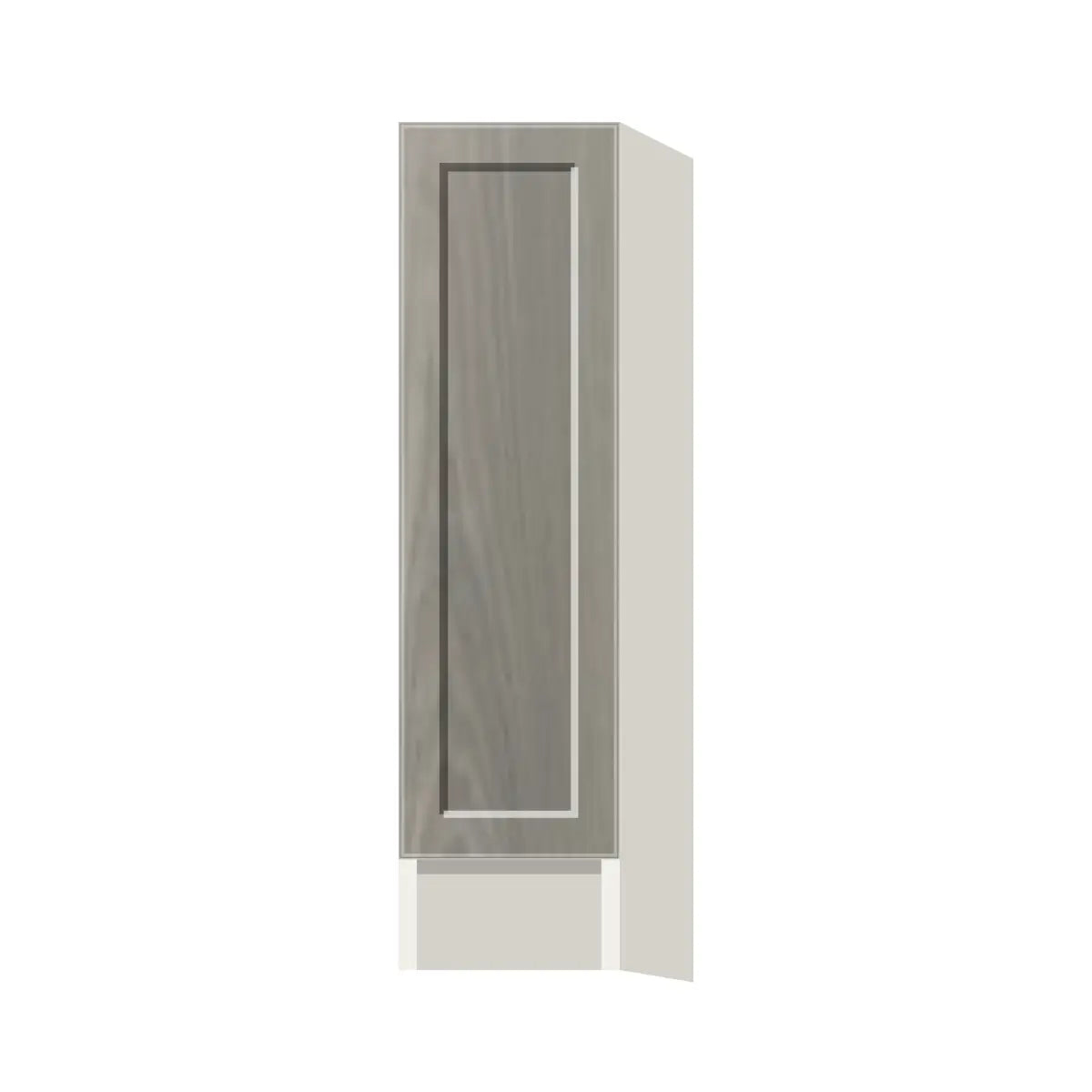 Contemporary spice pull-out base cabinet, Genesis Weathered Oak door, L-Box (Luxury)