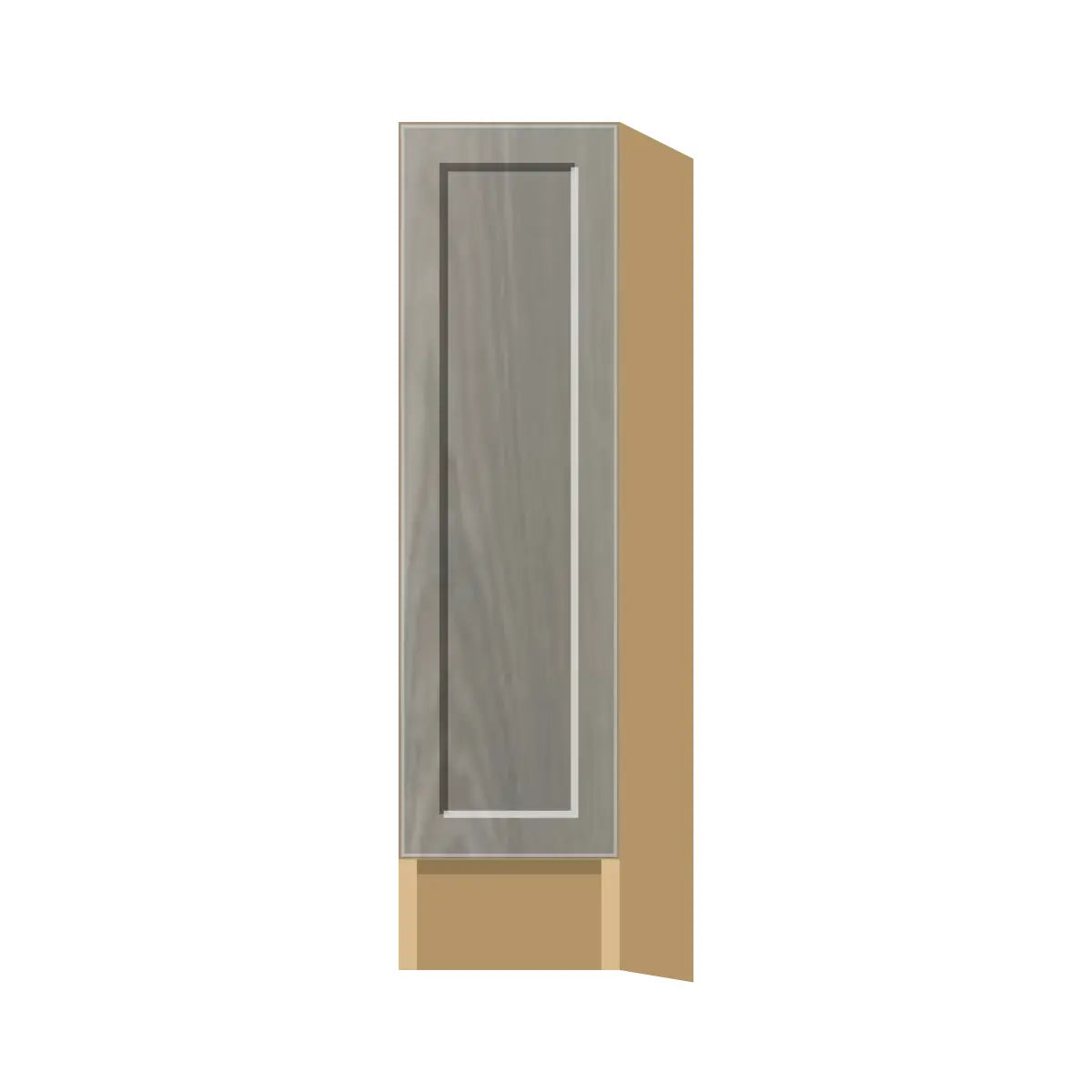 Contemporary spice pull-out base cabinet, Genesis Weathered Oak door, P-Box (Prestige)