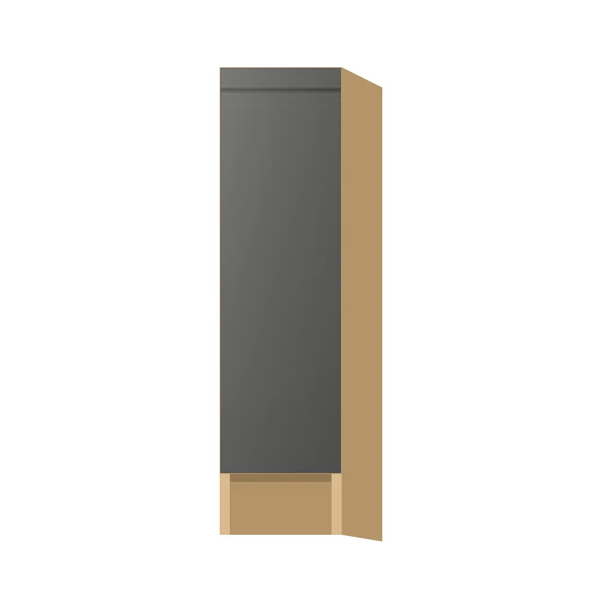 Contemporary spice pull-out base cabinet, Glossy Gray door, P-Box (Prestige)