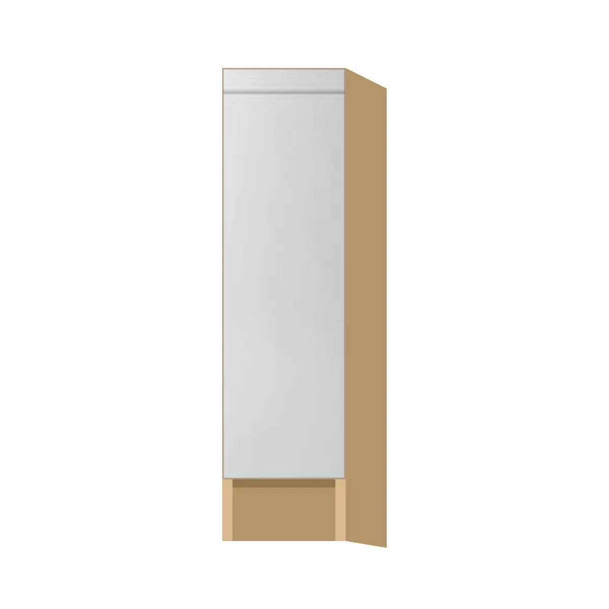 Contemporary spice pull-out base cabinet, Glossy White door, P-Box (Prestige)