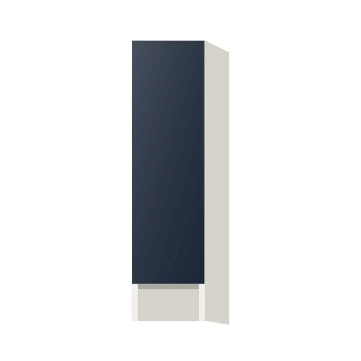 Contemporary spice pull-out base cabinet, Matte Blue door, L-Box (Luxury)