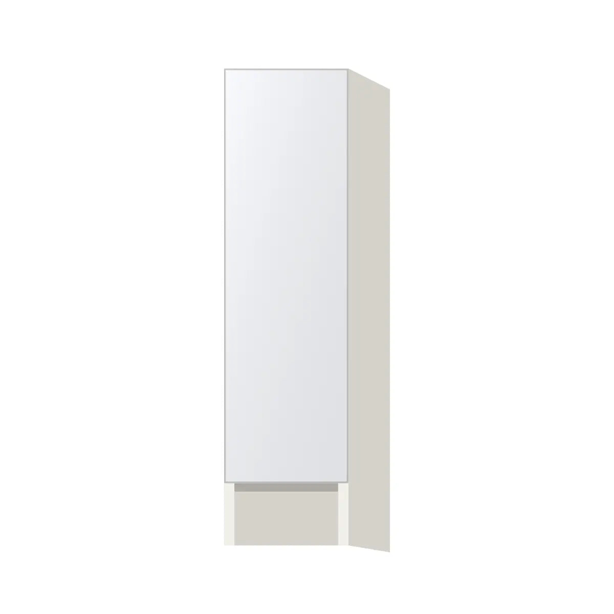 Contemporary spice pull-out base cabinet, Matte White door, L-Box (Luxury)