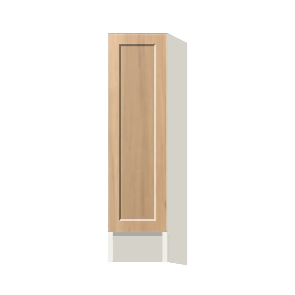 Contemporary spice pull-out base cabinet, Natural Wood Shaker door, L-Box (Luxury)