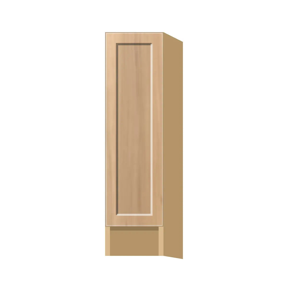 Contemporary spice pull-out base cabinet, Natural Wood Shaker door, P-Box (Prestige)