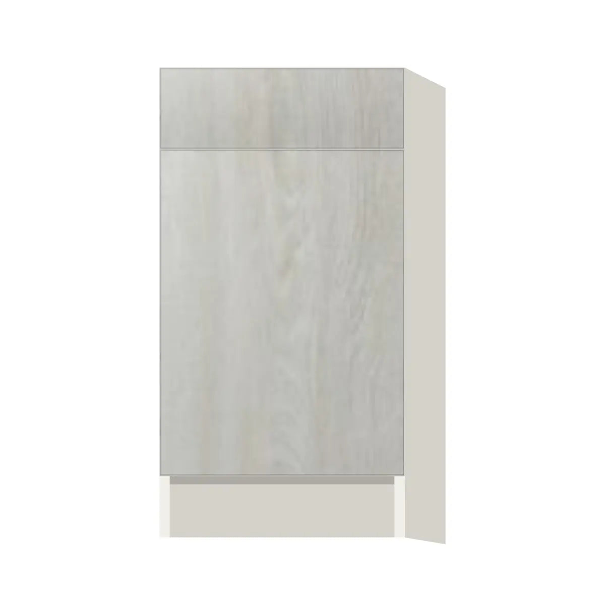 Contemporary trash pull-out base (2 cans) cabinet, Artisan White Oak door, L-Box (Luxury)