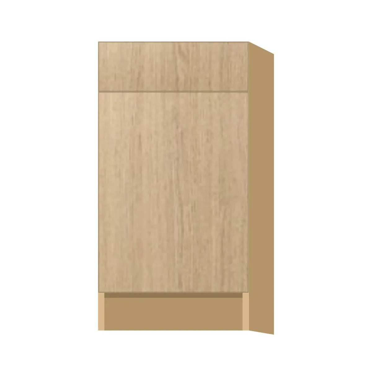 Contemporary trash pull-out base (2 cans) cabinet, Modern Oak door, P-Box (Prestige)