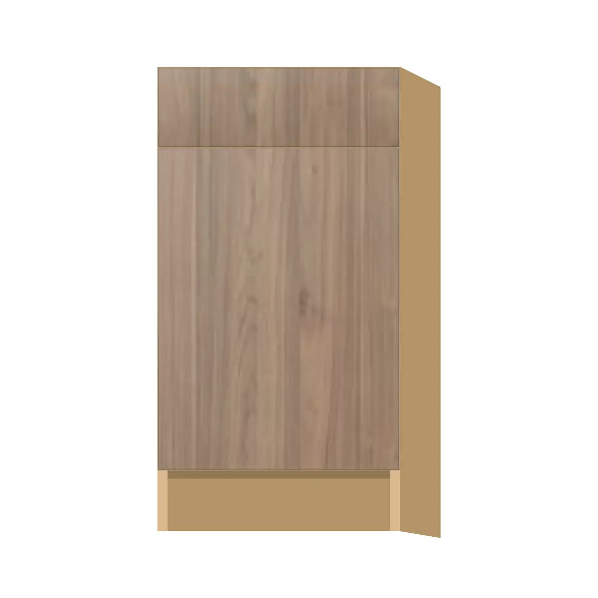 Contemporary trash pull-out base (2 cans) cabinet, Moonnut door, P-Box (Prestige)