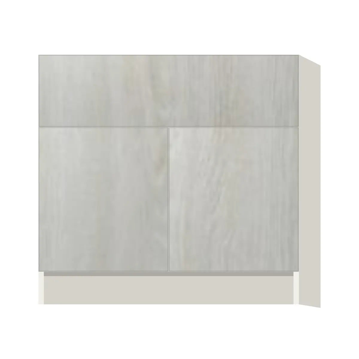 Contemporary farm sink base cabinet, Artisan White Oak door, L-Box (Luxury)