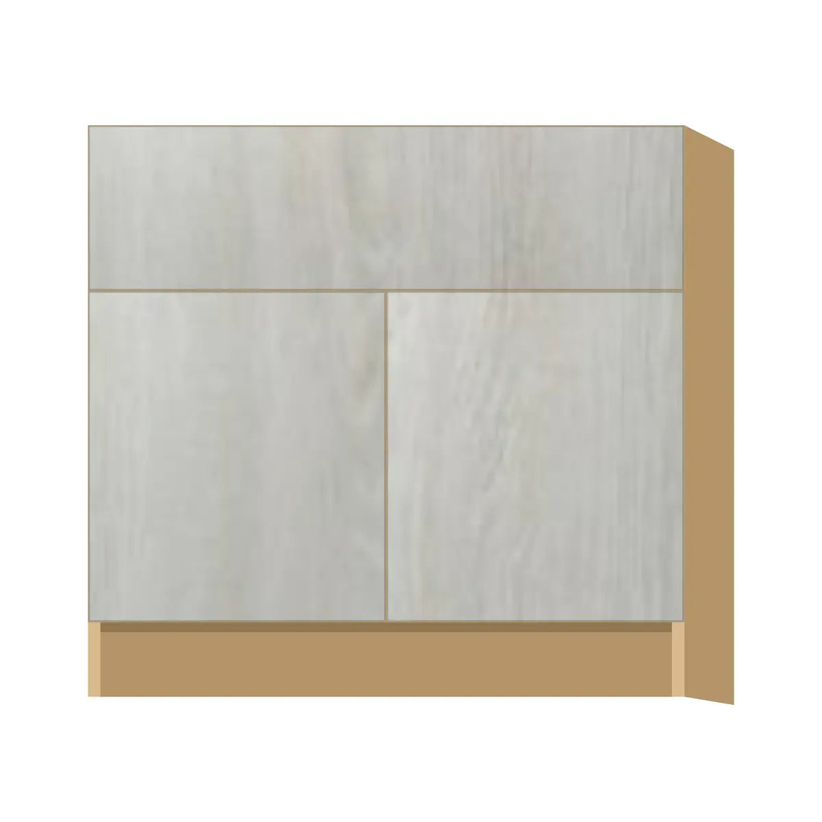 Contemporary farm sink base cabinet, Artisan White Oak door, P-Box (Prestige)