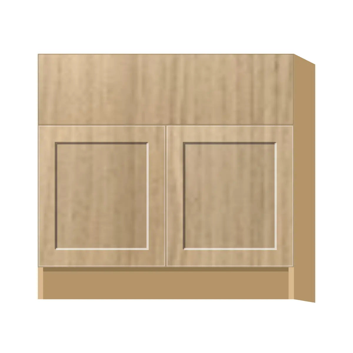 Contemporary farm sink base cabinet, Modern Oak Shaker door, P-Box (Prestige)
