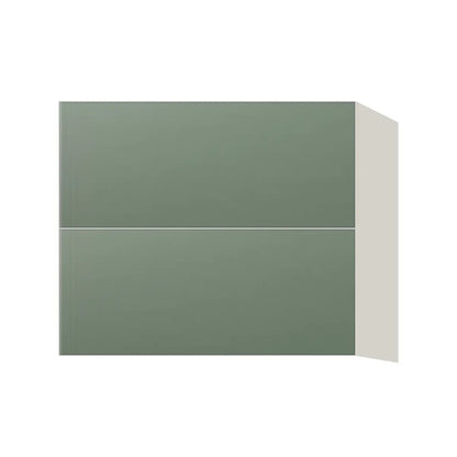 Contemporary floating vanity drawer base cabinet, Bean Paste Green door, L-Box (Luxury)