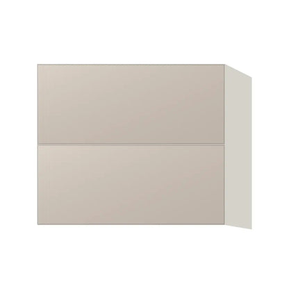 Contemporary floating vanity drawer base cabinet, Cashmere Gray door, L-Box (Luxury)