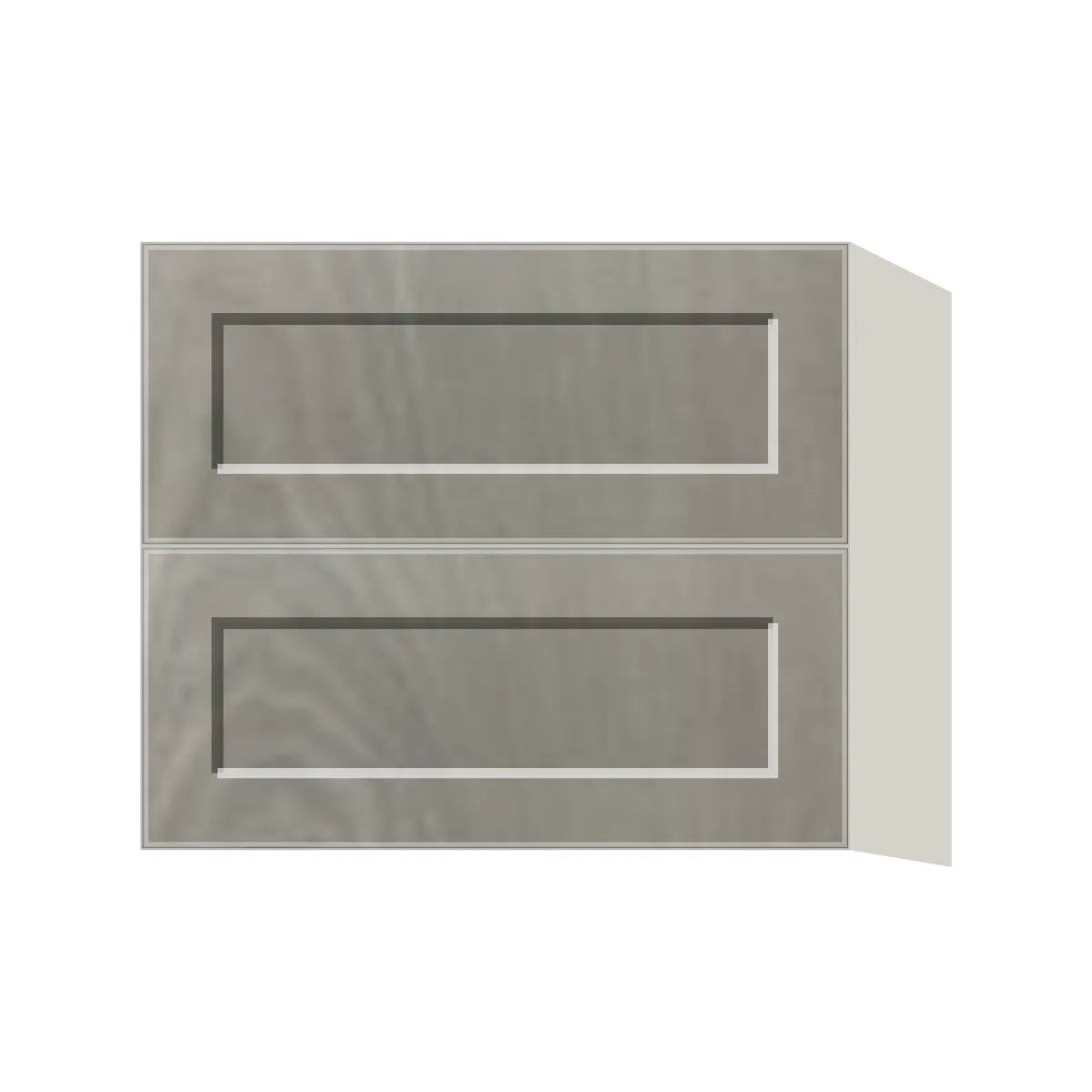 Contemporary floating vanity drawer base cabinet, Genesis Weathered Oak door, L-Box (Luxury)