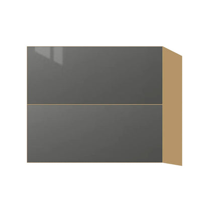 Contemporary floating vanity drawer base cabinet, Glossy Gray door, P-Box (Prestige)