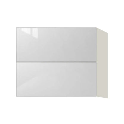 Contemporary floating vanity drawer base cabinet, Glossy White door, L-Box (Luxury)