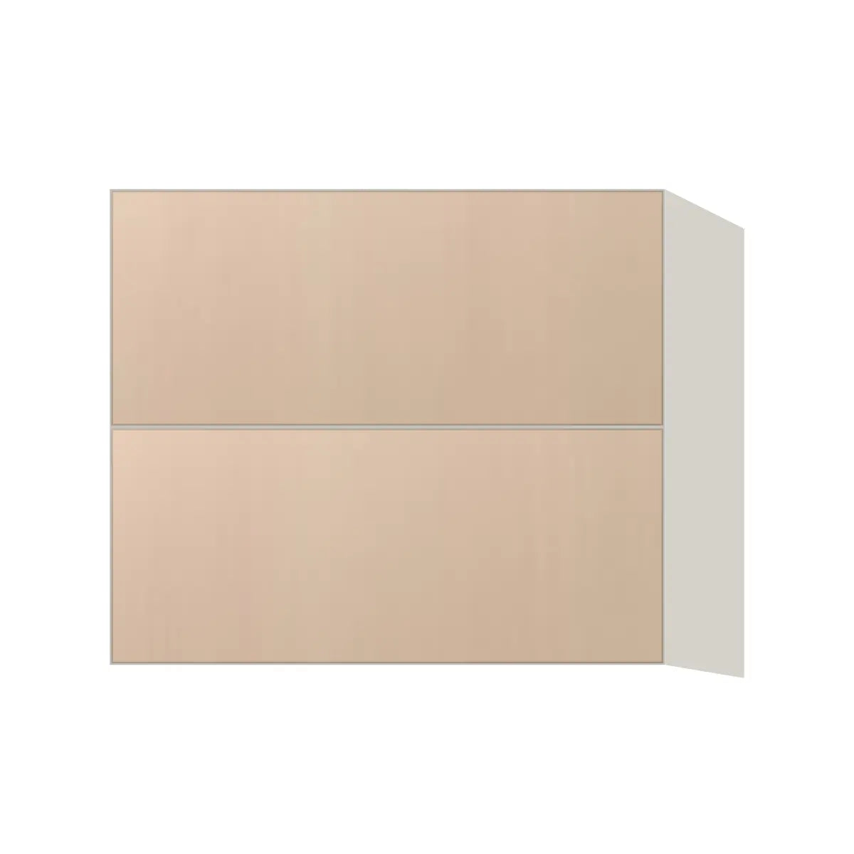 Contemporary floating vanity drawer base cabinet, Maine Oak door, L-Box (Luxury)