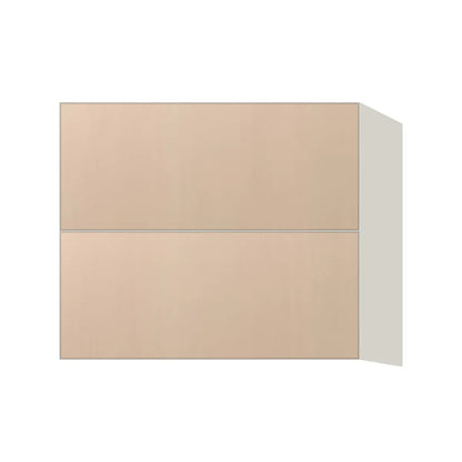 Contemporary floating vanity drawer base cabinet, Maine Oak door, L-Box (Luxury)