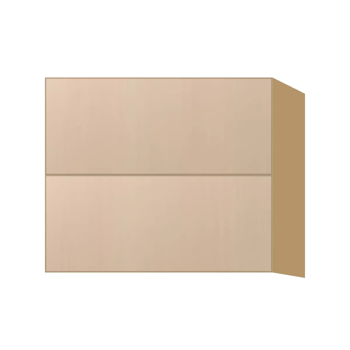 Contemporary floating vanity drawer base cabinet, Maine Oak door, P-Box (Prestige)