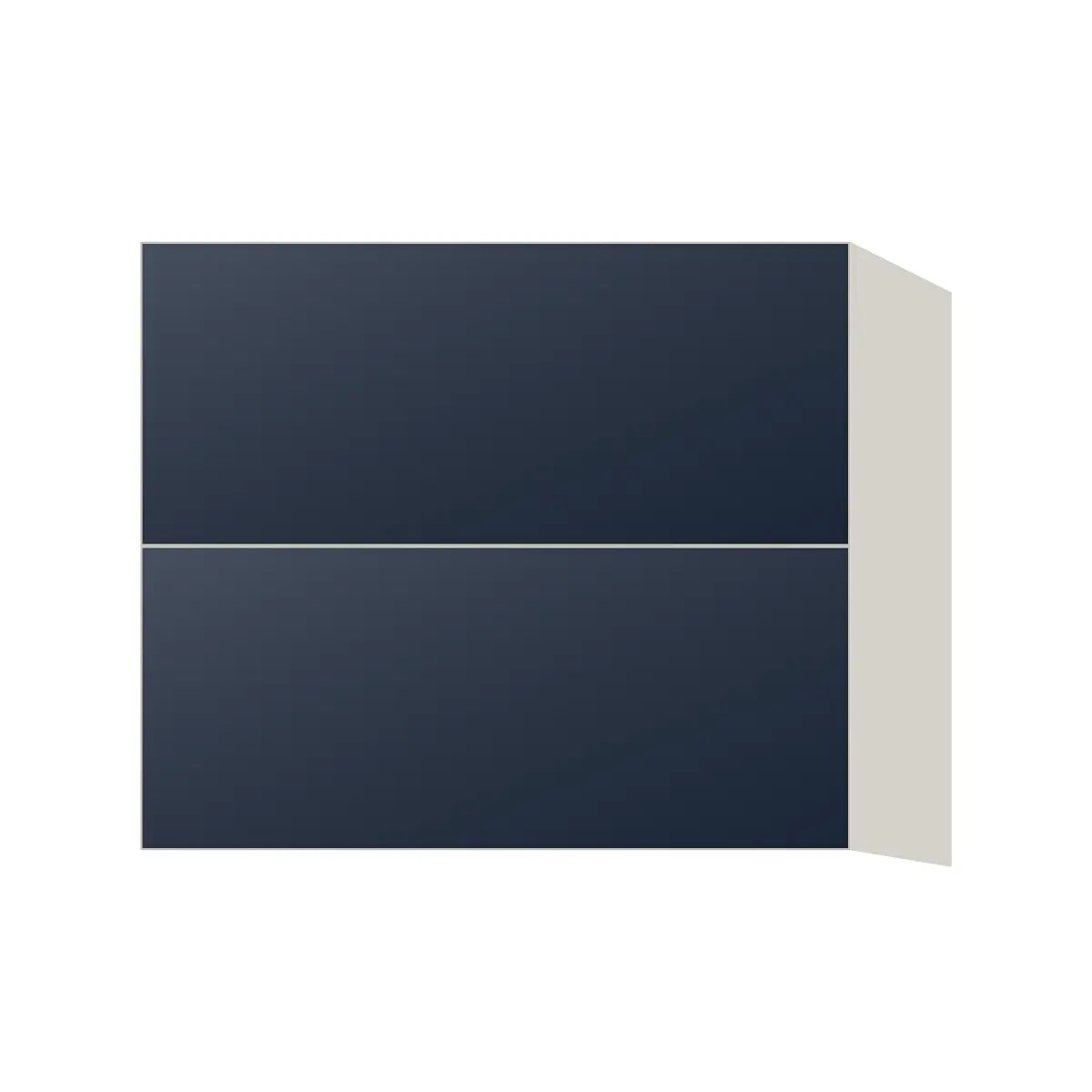 Contemporary floating vanity drawer base cabinet, Matte Blue door, L-Box (Luxury)