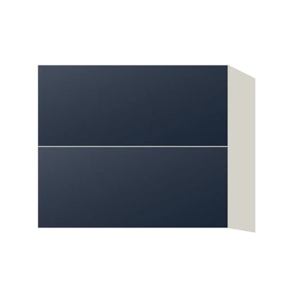 Contemporary floating vanity drawer base cabinet, Matte Blue door, L-Box (Luxury)