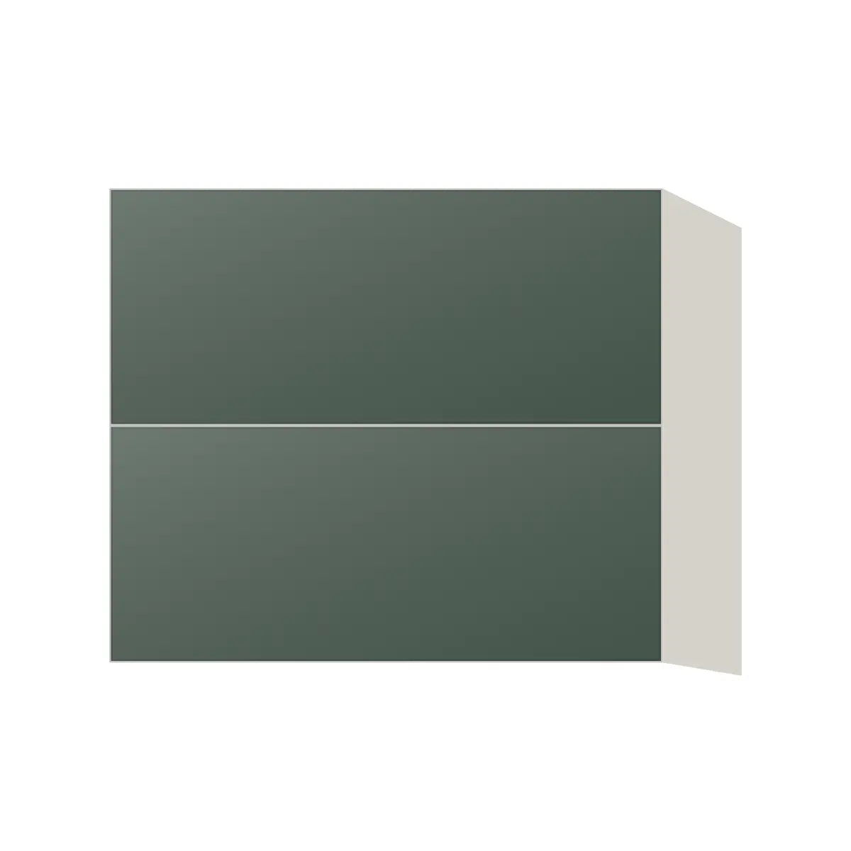 Contemporary floating vanity drawer base cabinet, Matte Olive Green door, L-Box (Luxury)